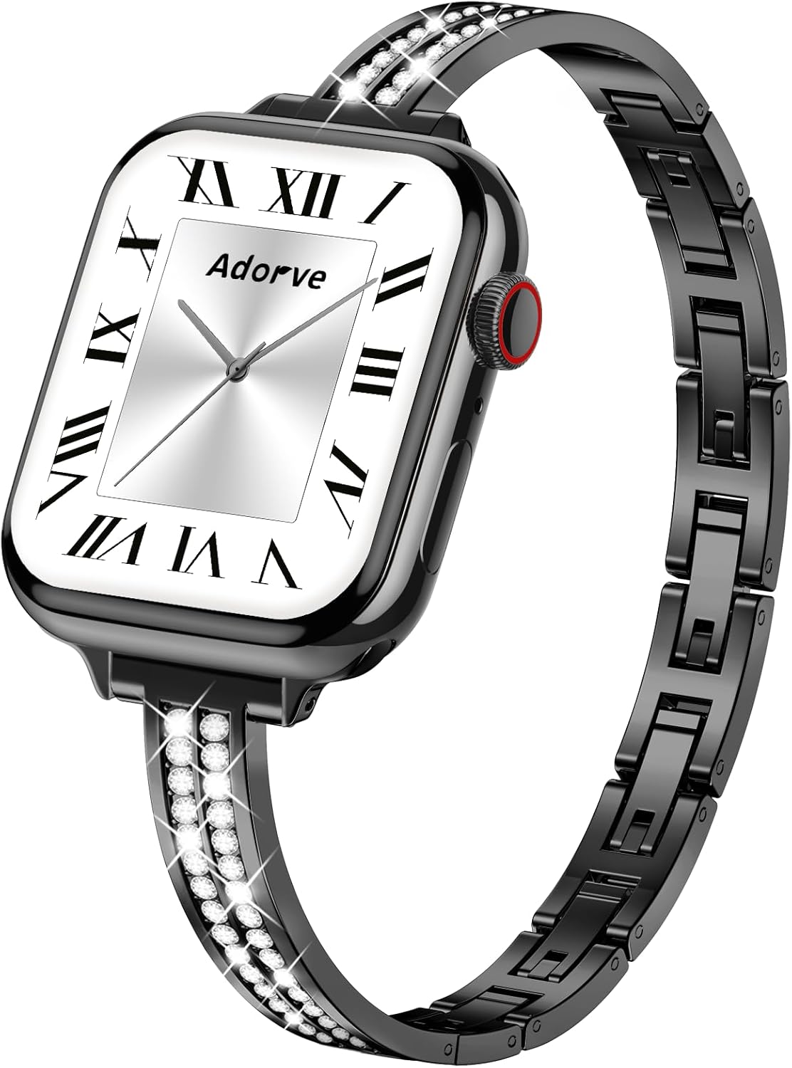 Adorve Slim Gold Bands Compatible with Apple Watch Bands for Women 38mm 40mm 41mm 42mm 44mm 45mm 46mm, Cute Dressy Thin Bracelet Stainless Steel Metal Strap for iWatch Bands Series 11 10 9 8 7 6 5 4 3 SE