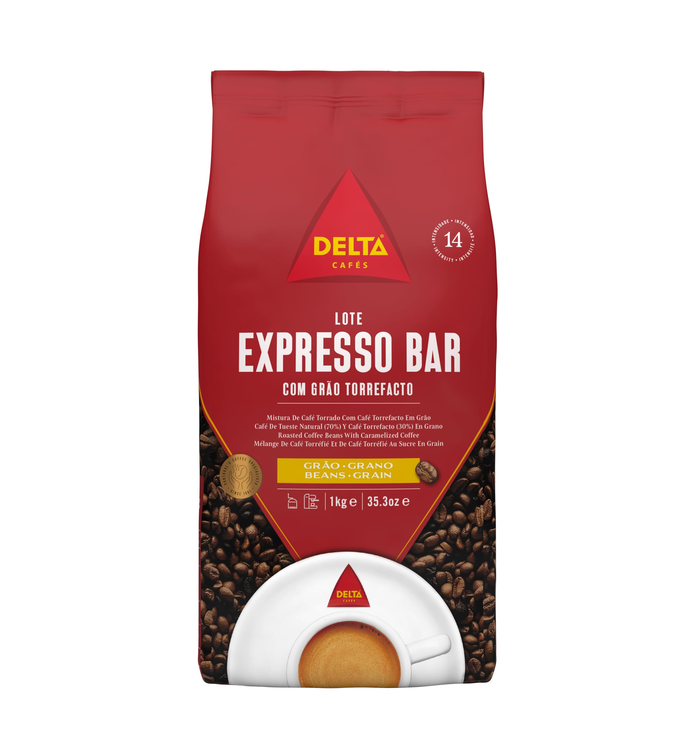 Portuguese Delicious Express Bar Roasted Coffee Beans, Delta, 1Kg