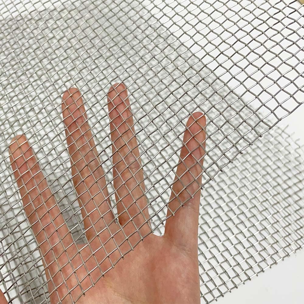 2 Pack 304 Stainless Steel Woven Wire 5 Mesh - 11.4"X23.6" (30cmX60cm) Easy to Cut and Sturdy-Metal Screen Mesh for Vent, Security, Garden - Never Rust and Heat Resistant-image-11