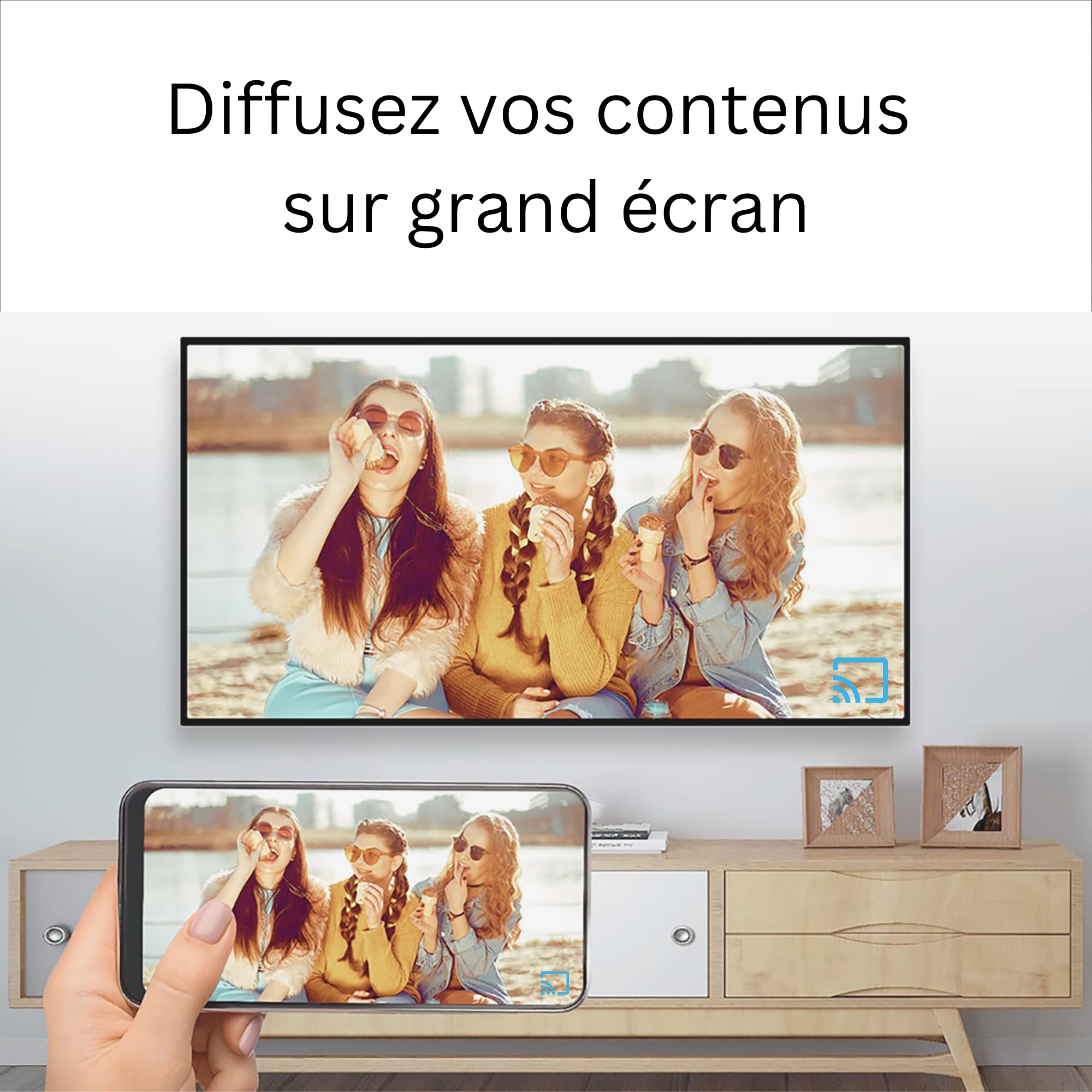 GX1 Box TV 4K - Google TV 14 [4GB RAM, 32GB ROM] Lecteur Multimédia Smart TV, Prend en Charge Netflix & Prime en 4K, AI-Upscaling, HDR10+, WiFi 6, LAN