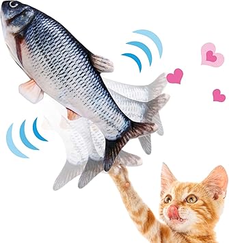 Ninecy Katzenspielzeug Fisch Elektrisch Katzen Spielzeug Zappelnder Fisch Mit Katzenminze Interaktive Spielzeug Usb Wiederaufladbar Simulation Plusch Fisch Kauen Spielzeug Fur Katzen Kitty Amazon De Haustier
