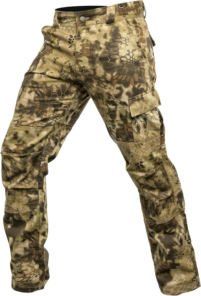 Kryptek Men’s Stalker Pant, Stealthy Camo Hunting Pant with Reinforced Knees, and Seat
