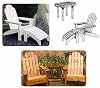 Woodcraft Project Paper Plan To Build Adirondack Grouping - Material Not Included