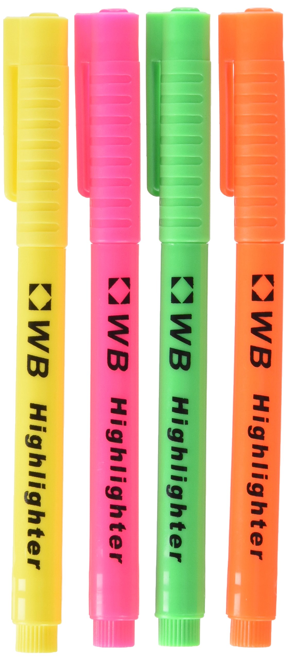 Whitebox Highlighter - Assorted (Wallet of 4)