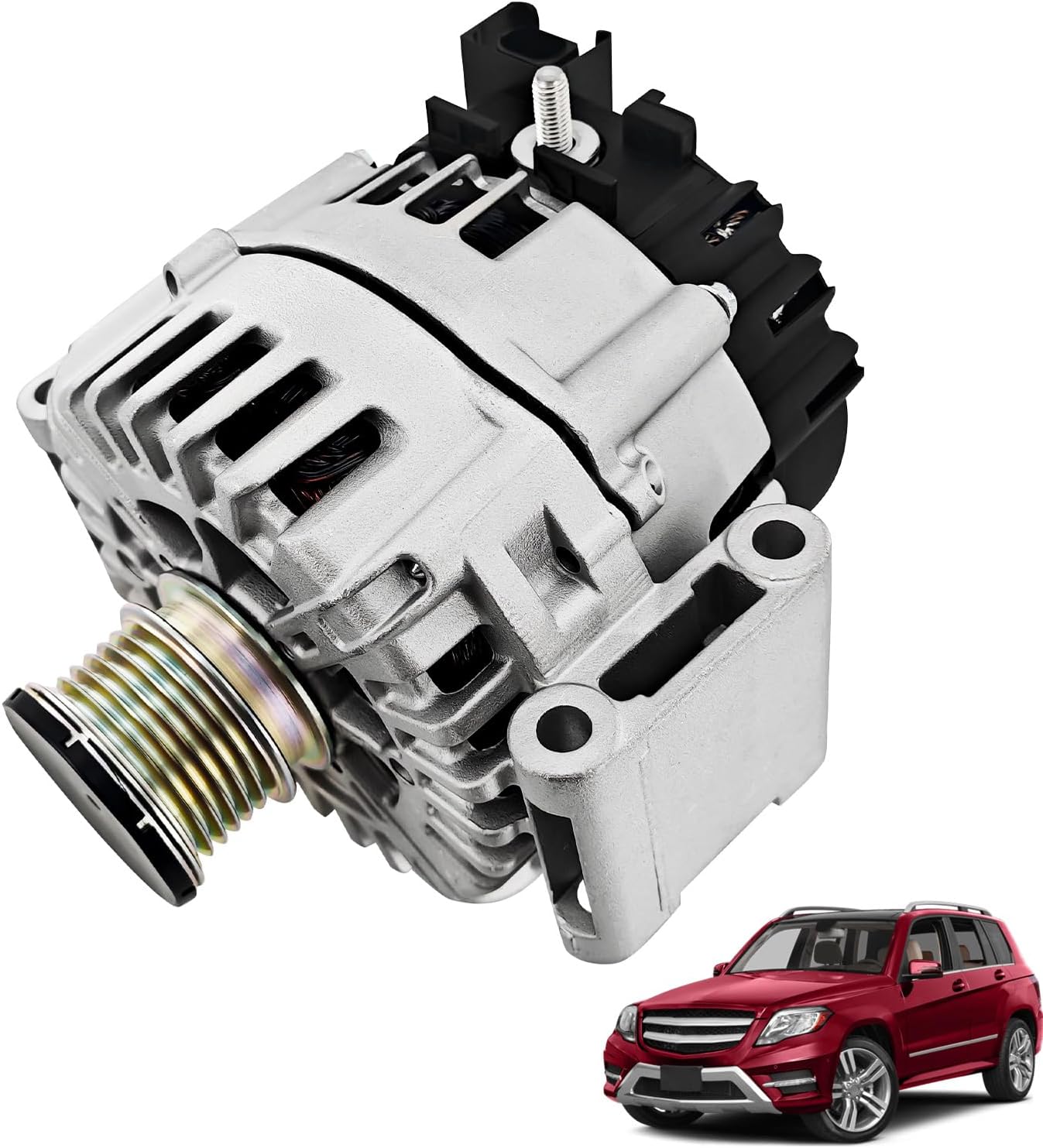 A0009063722 Alternator 180A 12V Compatible With Mercedes-Benz GLK350 2013-2015, W204 C300 2013-2014, C350 2013-2015 V6 3.5L Replace# 0009063722