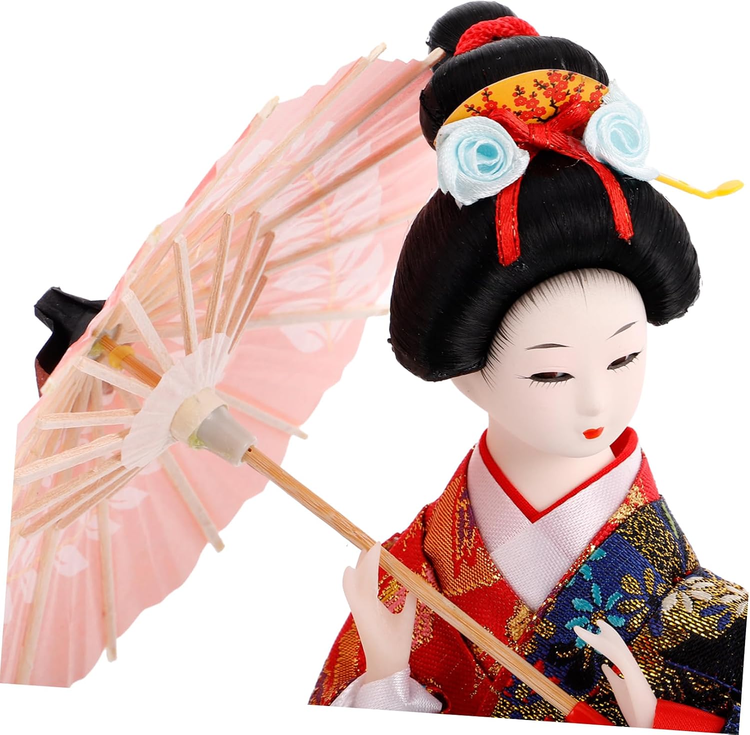 Ciieeo Japanese Geisha Doll Ornament Figurine for Desktop Decor Office Decoration Present for Friends and Culture Enthusiasts