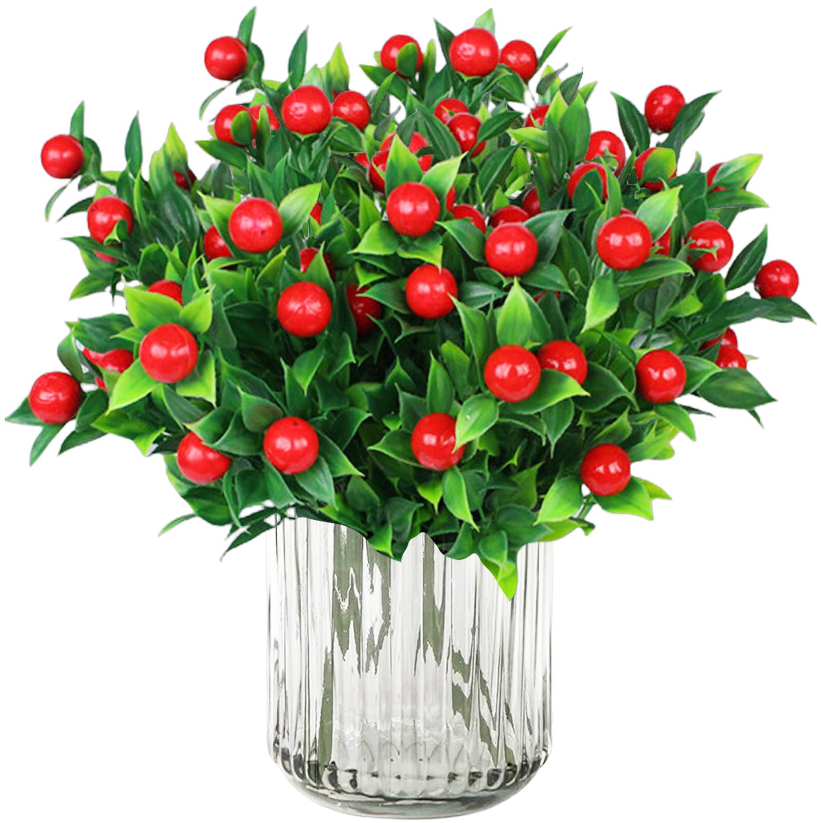 astylishome Faux Flowers that Look Real Artificial Strawberries Red Fake Strawberry Decorative Realistic Fruits Decor Ornament Floral Arrangements Cake Decorating 1309 โ image 1