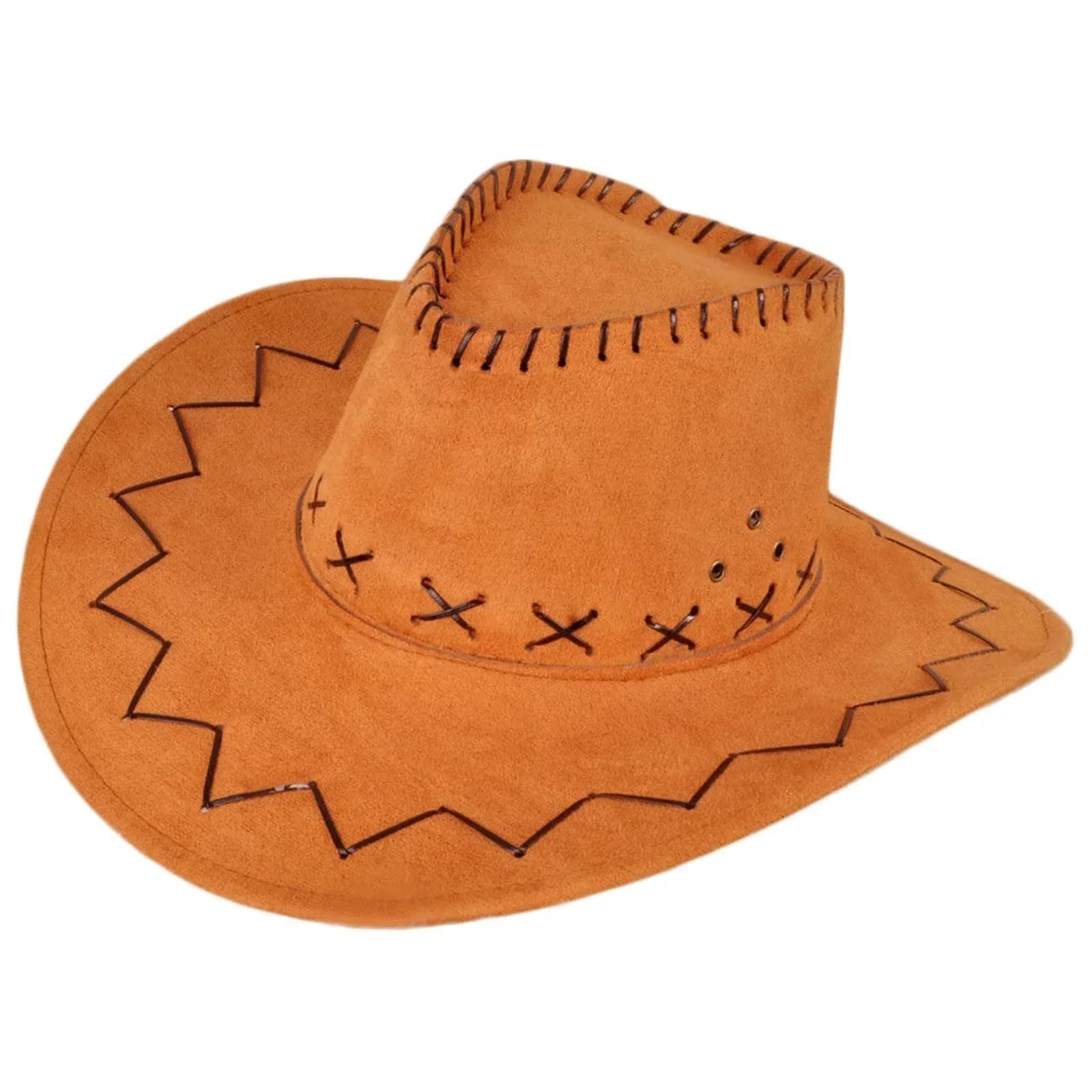 vrfvsdasAAS Cowboy Hat Vintage Cowboy Hat Unisex Wide Brim Jazz Hat Streetwear Fancy Dress(Yellow)