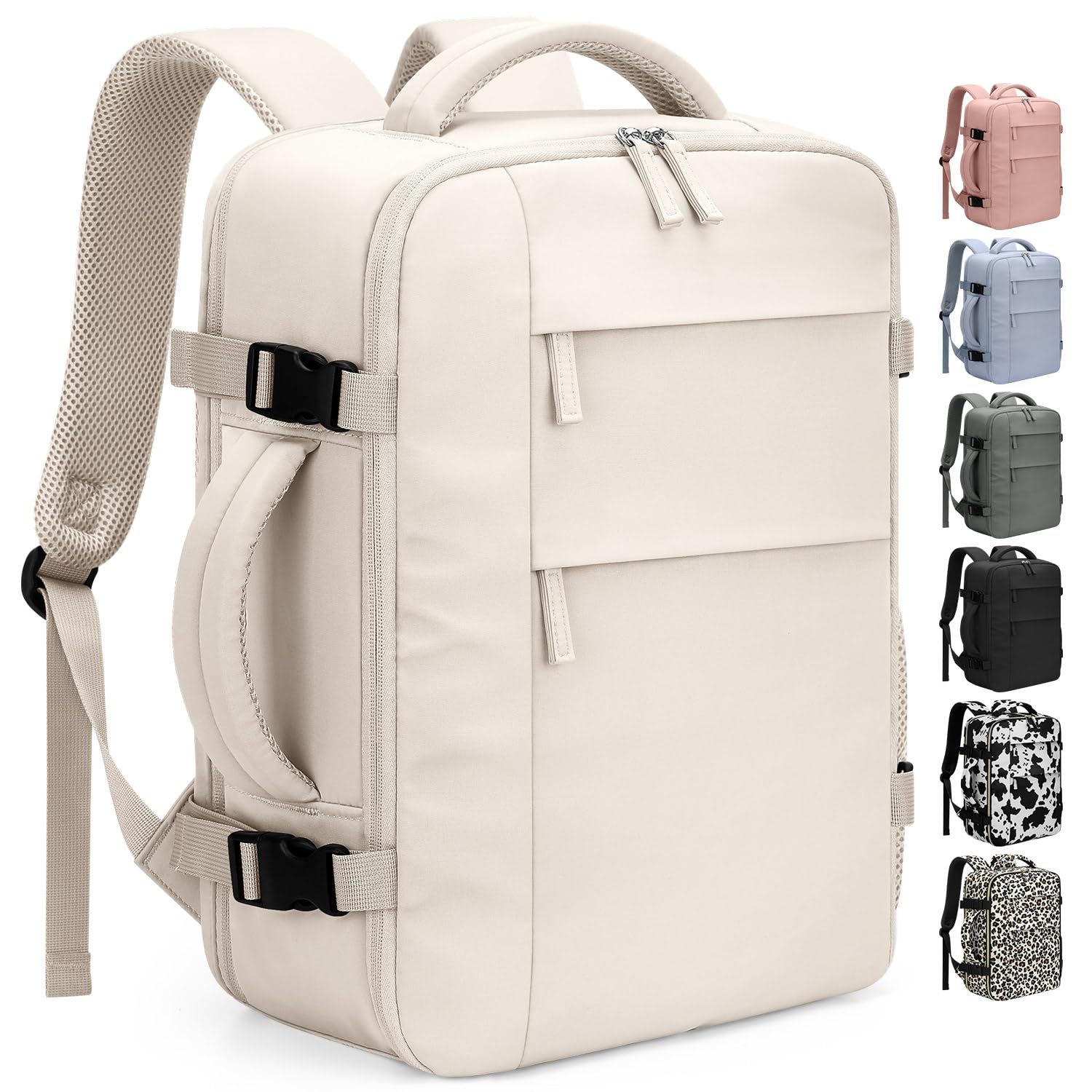 Pritent Travel Backpack for Women Man, Waterproof Personal Item Travel Bag Airline Approved Laptop Backpack Weekender bags Bookbag for Business,Travel