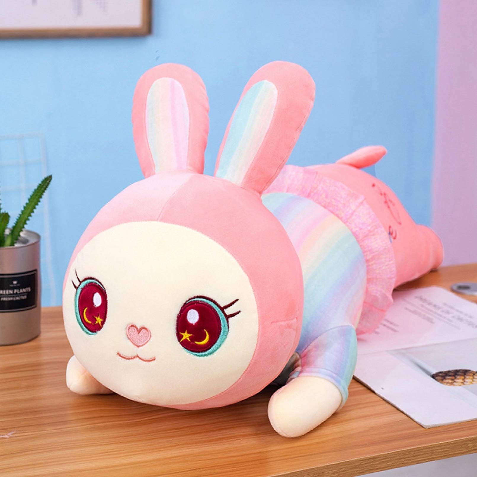Amazon｜ぬいぐるみ 巨大 ウサギ ピンク 100cm 兎 うさぎ クロコダイル