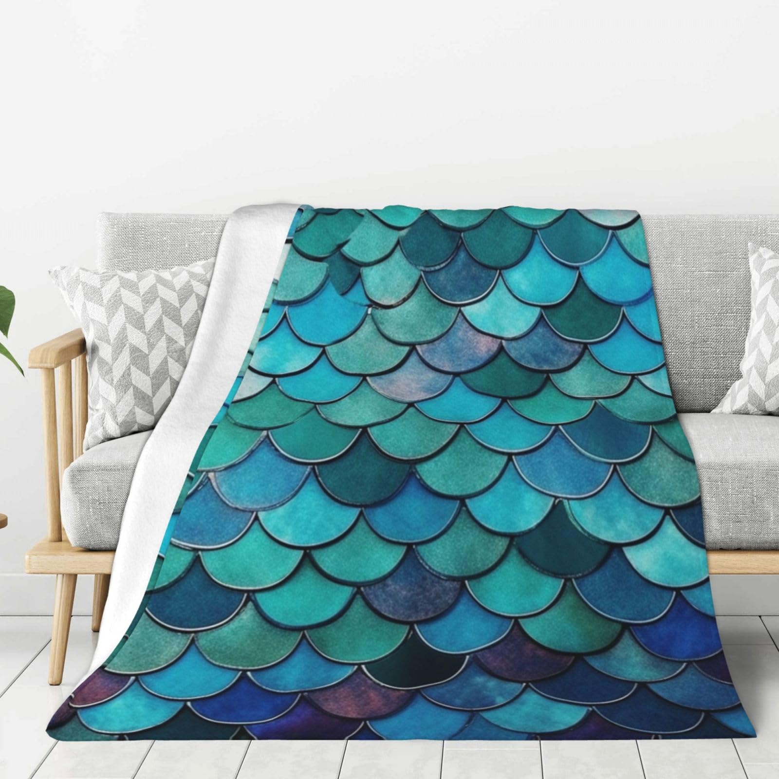 Couverture sirène en flanelle plaid de canapé pour vos soirées