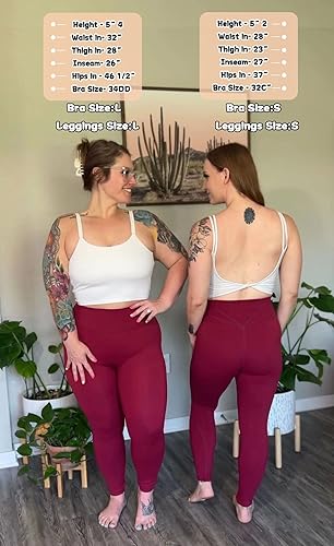 Miniatura 4 de Aoxjox Leggings de entrenamiento de cintura alta para mujer, pantalones de yoga Trinity, 26.5 pulgadas