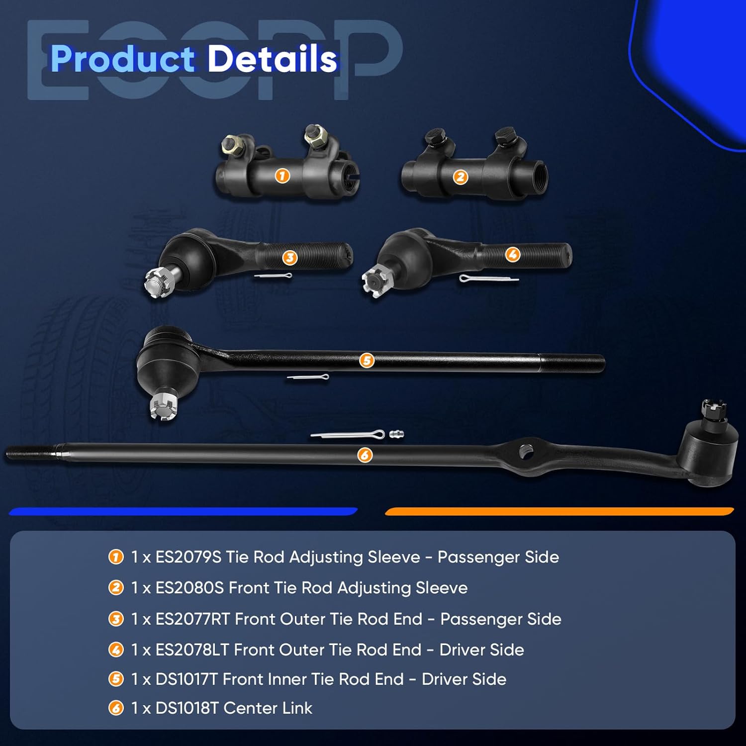 ECCPP Tie Rod End Kit 80 81 82 83 84 85 86 87 88 89 90 91 92 93 94 95 96 for Ford BRONCO for Ford for F-100 for Ford for F-150 for Ford F-250 for Ford F-350 Tie Rod Tool