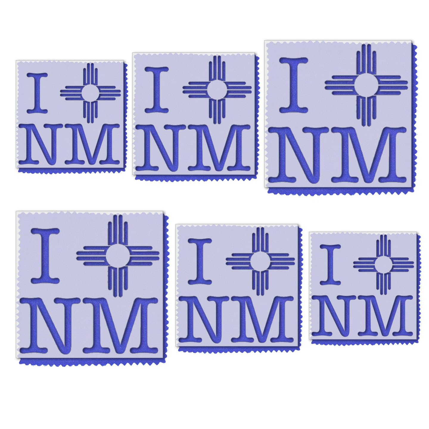 Stencil Stop I Love New Mexico with Zia Sun - Plantilla reutilizable para proyectos de bricolaje, pintura, dibujo, manualidades, plástico Mylar de 14 mil (paquete de 6 (2, 3 y 4 pulgadas, 2 de cada