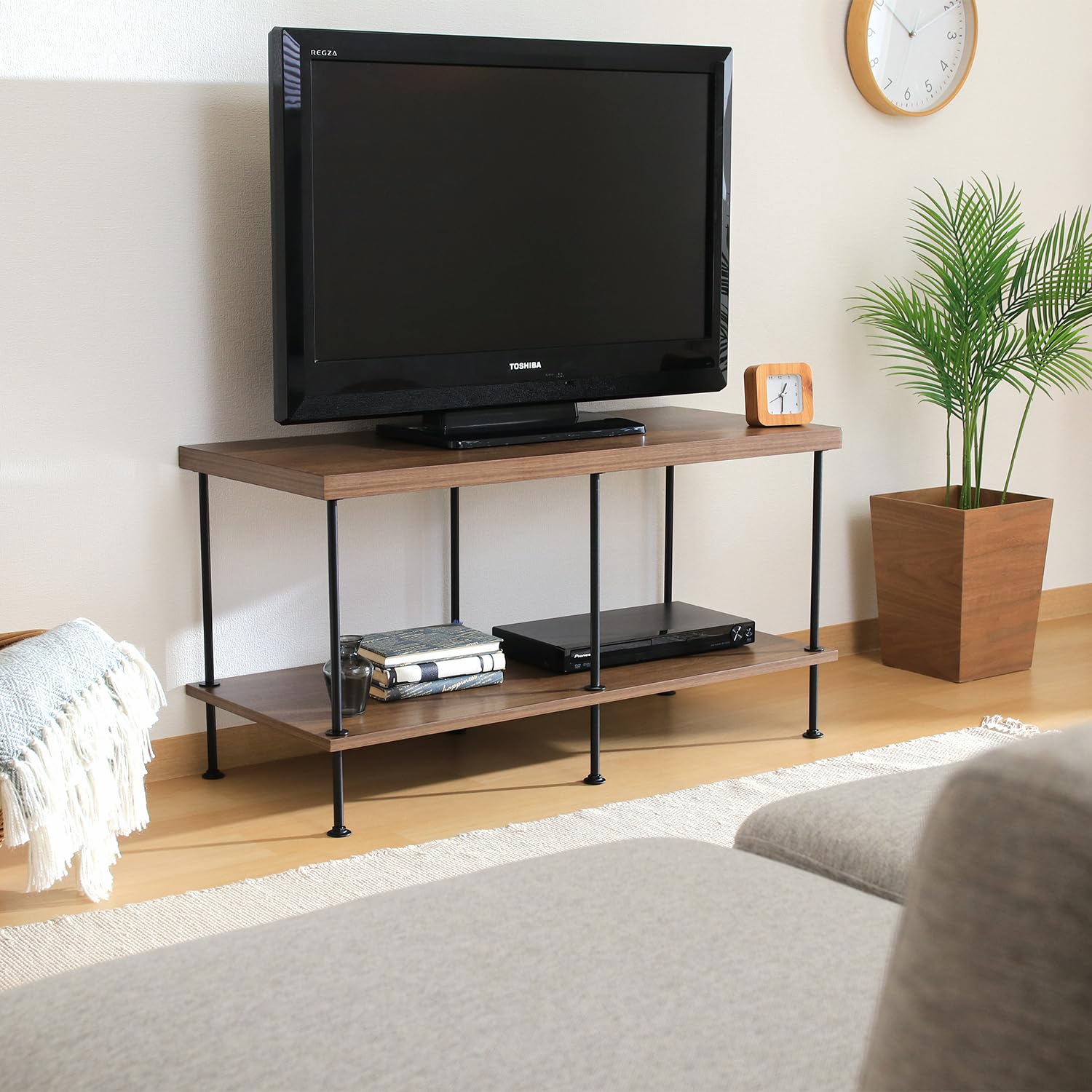 Amazon｜不二貿易 テレビ台 オープンラック 幅90×奥行40×高さ48×cm