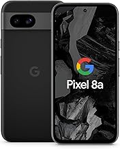 Google Pixel 8a: Android-Smartphone ohne SIM-Lock mit fortschrittlicher Pixel-Kamera, Langer Akkulaufzeit und leistungsstarken Sicherheitsfunktionen – Obsidian, 128GB (Generalüberholt)