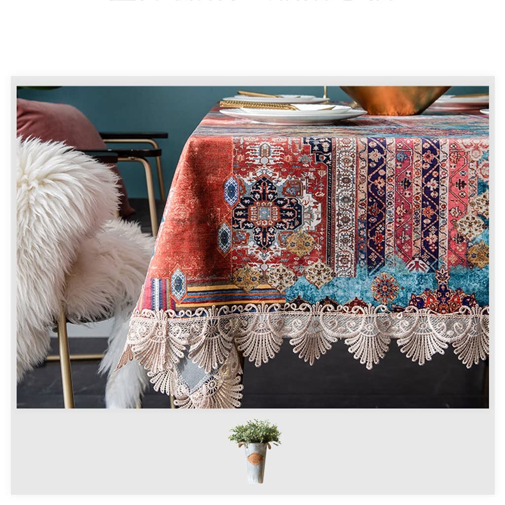 UNNS Panno da Tavolo Morbido Tovaglia Rotonda Tessuto Square Quadrato Square Square Stile Etnico Casa for Tavolo da Pranzo Cucina Tavolo da caffè Tavolino da Pranzo Tavolo da Pranzo Decorazione Panno