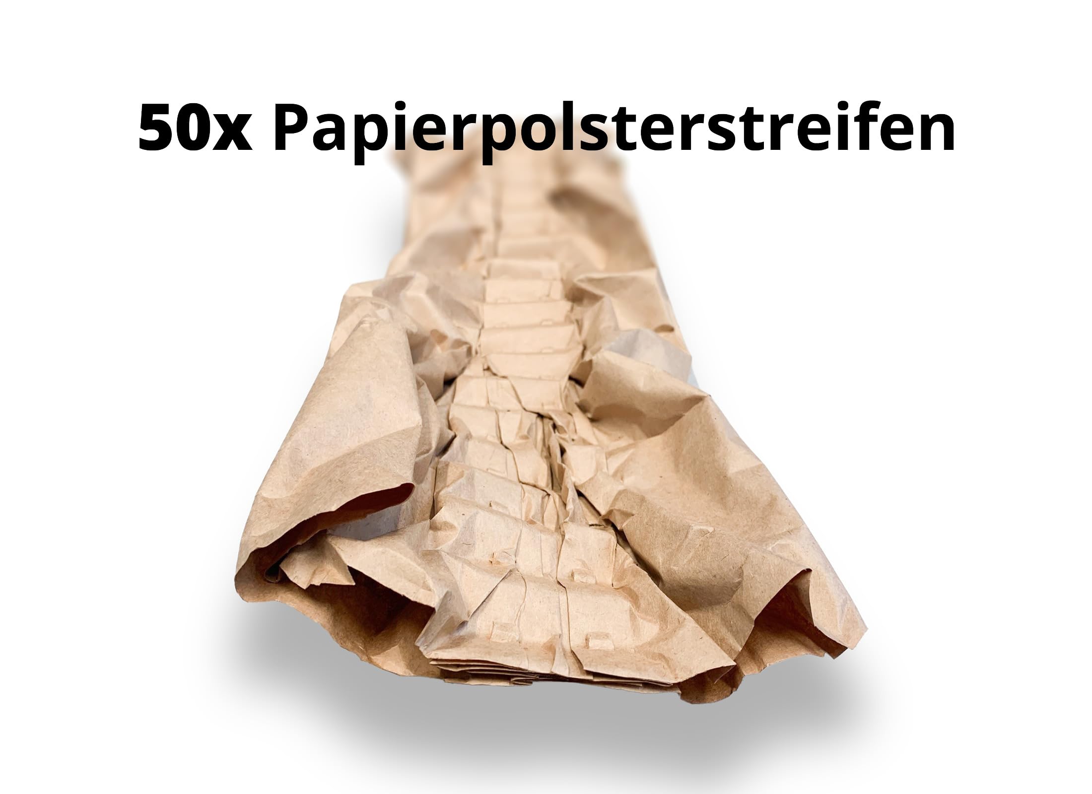 Papierpolsterstreifen, Packpolster, Papierpolster, Verpackungsmaterial (ca. 50 x 15 x 6 cm LxBxH) - 50 Stück
