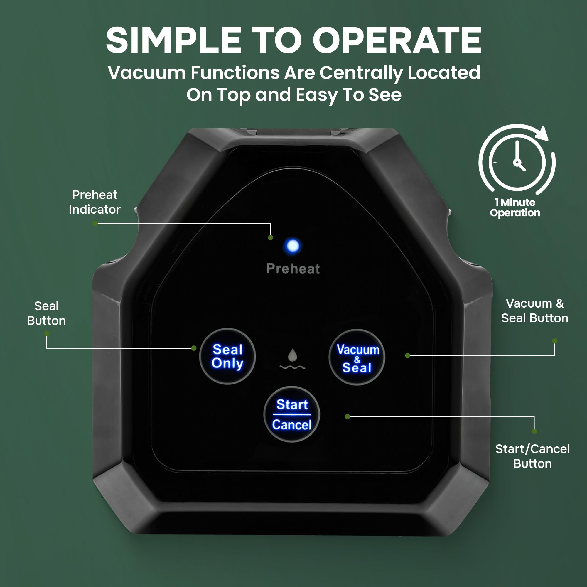 InstaSeal Machine à emballer sous vide pour aliments avec 12 sacs, la machine à emballer sous vide brevetée permet de sceller sous vide les liquides, scellant sous vide pour les aliments et garde les