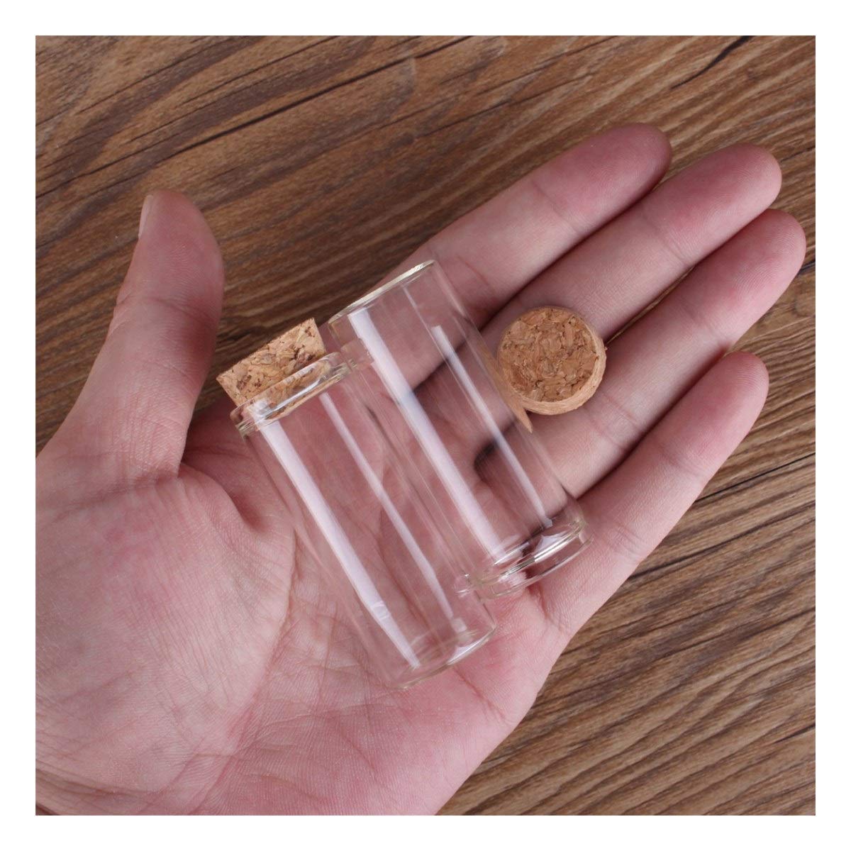 Xianglaa- tubos de ensayo para regalo, 24 piezas de cristal de los frascos botellas de vidrio muy pequeñas y 14 ml 24 * 60mm Tubos de ensayo, con Taponeras los tarros de cristal, for la boda Craft , A