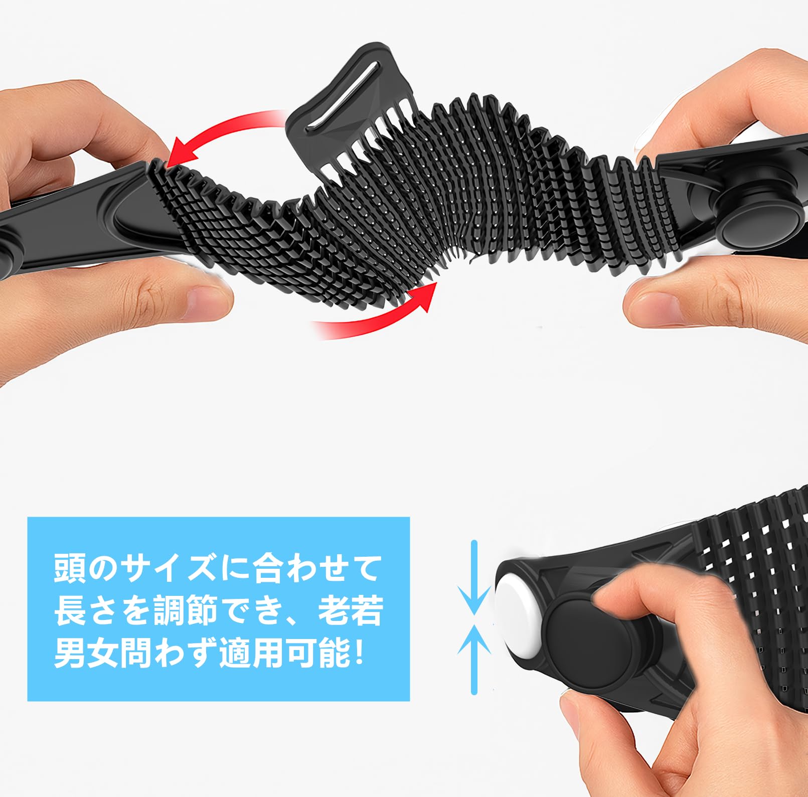 SHEAWA for Meta Quest 2 ヘッドストラップ ヘッドバンド 重みを減少 寝ながらVR 快適 圧力分散 シリコンゴム 互換品 アクセサリー (ブラック) - 4