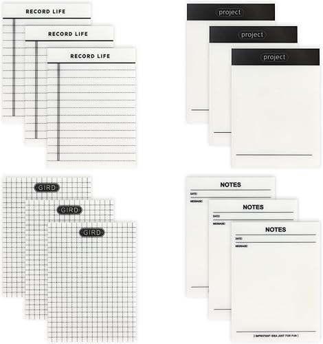 MultiBey Notas adhesivas transparentes 600 hojas almohadillas adhesivas transparentes con forro y rejilla autoadhesivas notas suministros de estudio