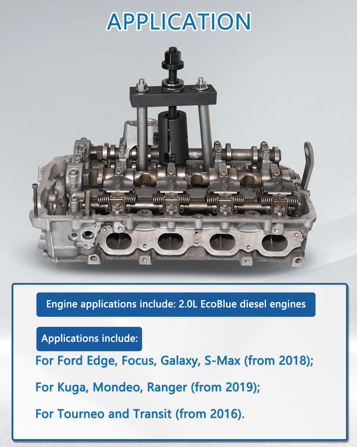 Kit di strumenti di rimozione dell'iniettore di carburante diesel compatibile con Ford Edge Focus Galaxy S-Max Kuga Mondeo Ranger Tourneo Transit 2.0 EcoBlue Engine 303-1706