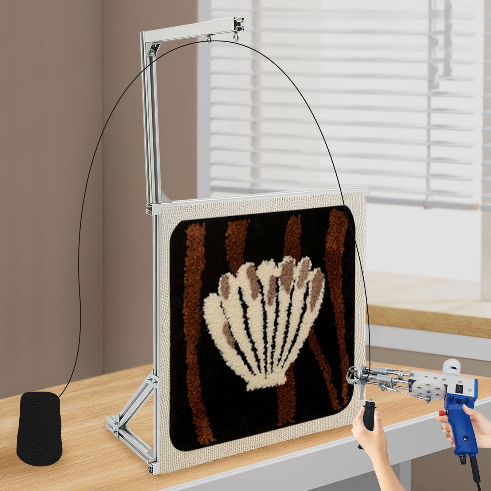 Kreiaoer Rug Tufting Frame Kit, 35.4