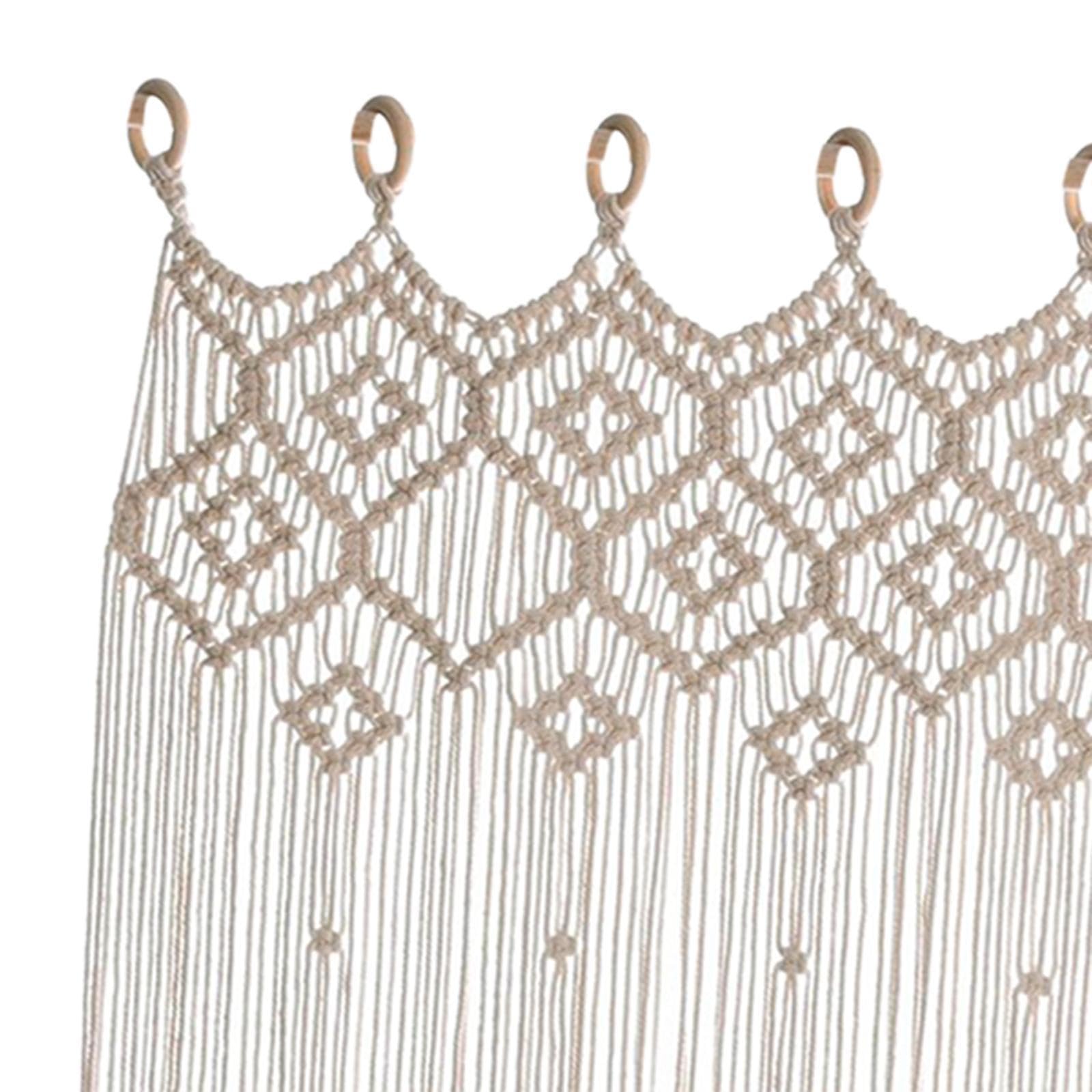 Cortina Macramé Boho Algodón