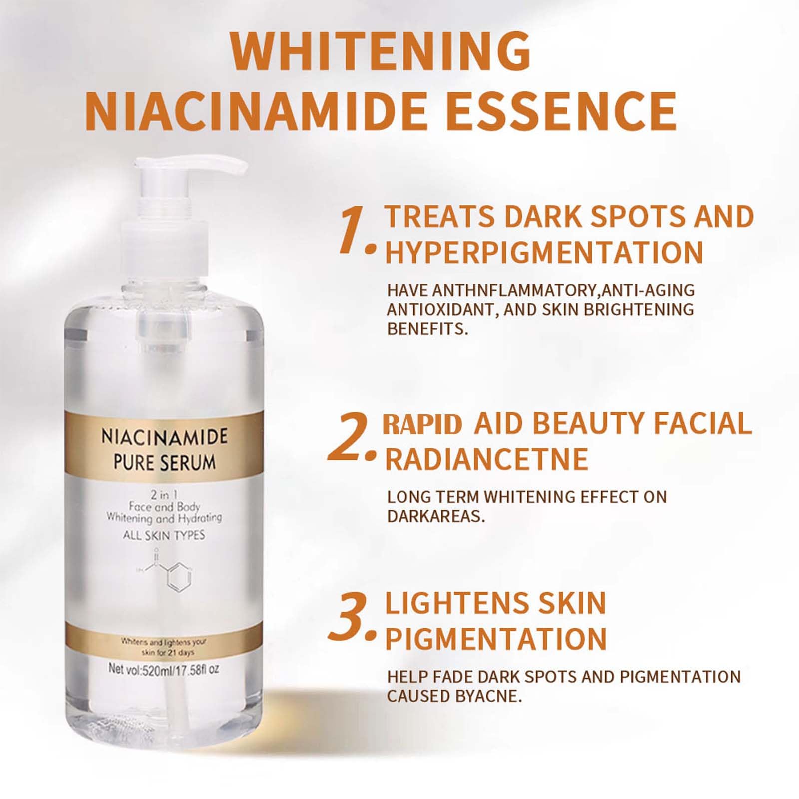 Niacinamide Pure Serum, 2-in-1 Face & Body Niacinamide Serum for Women - Image 4