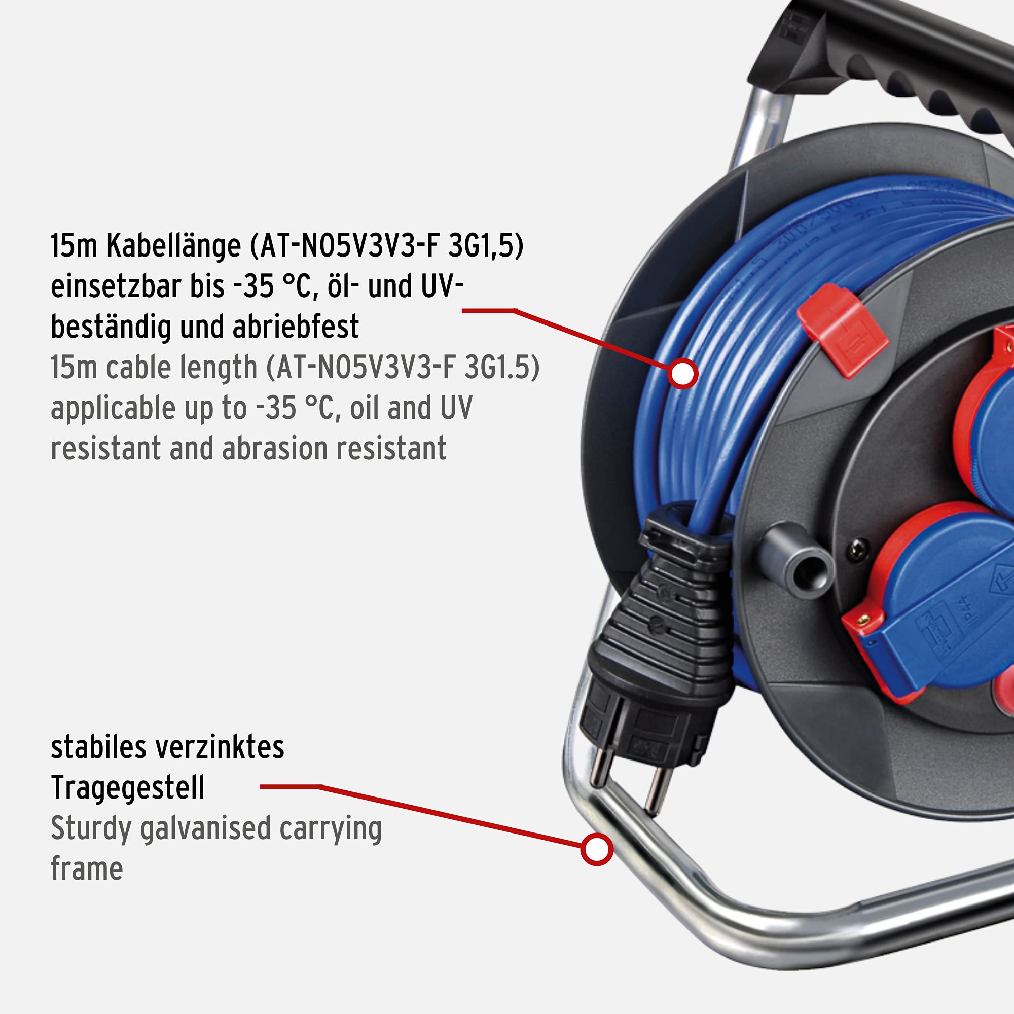 Brennenstuhl 1079180004 Cable Reel, blue, 1079850 : Amazon.de: DIY  