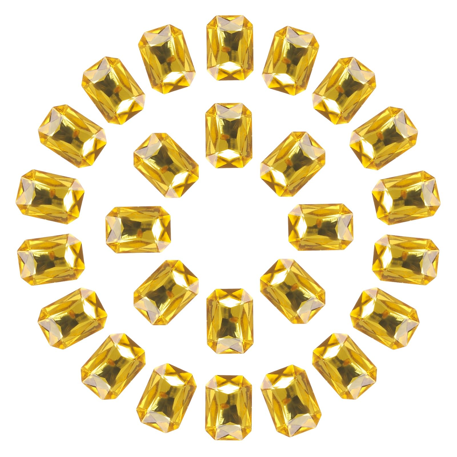 Diamantes de imitación para manualidades de cristal amarillo pedrería para coser y pegar