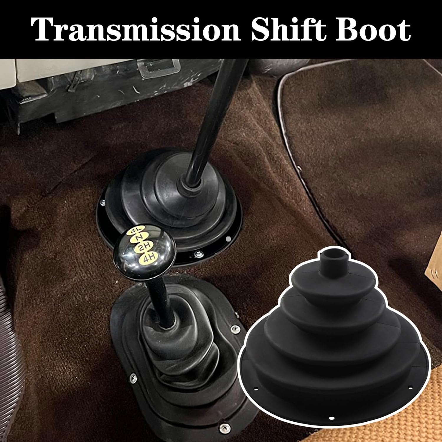Shifter Boot Fit for Kenworth W900 T660 T800 T2000 T370 T300 T270 T170 T600A C500 K300 1999-2010, Transmission Shift Boot Replace K042702 K042-702 924-5406 562.7593
