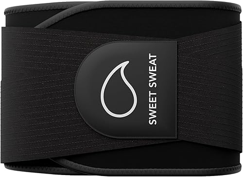 Miniatura 8 de Sports Research - Faja reductora de cintura Sweet Sweat, la banda de sudoración aumenta la temperatura del estómago para reducir el peso del agua