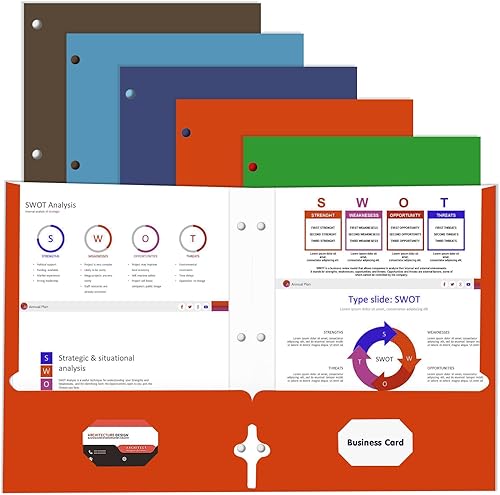 HERKKA - Carpetas portafolio de dos bolsillos, paquete de 125 carpetas de papel perforado de 3 agujeros tamaño carta con bolsillos, 2 carpetas de