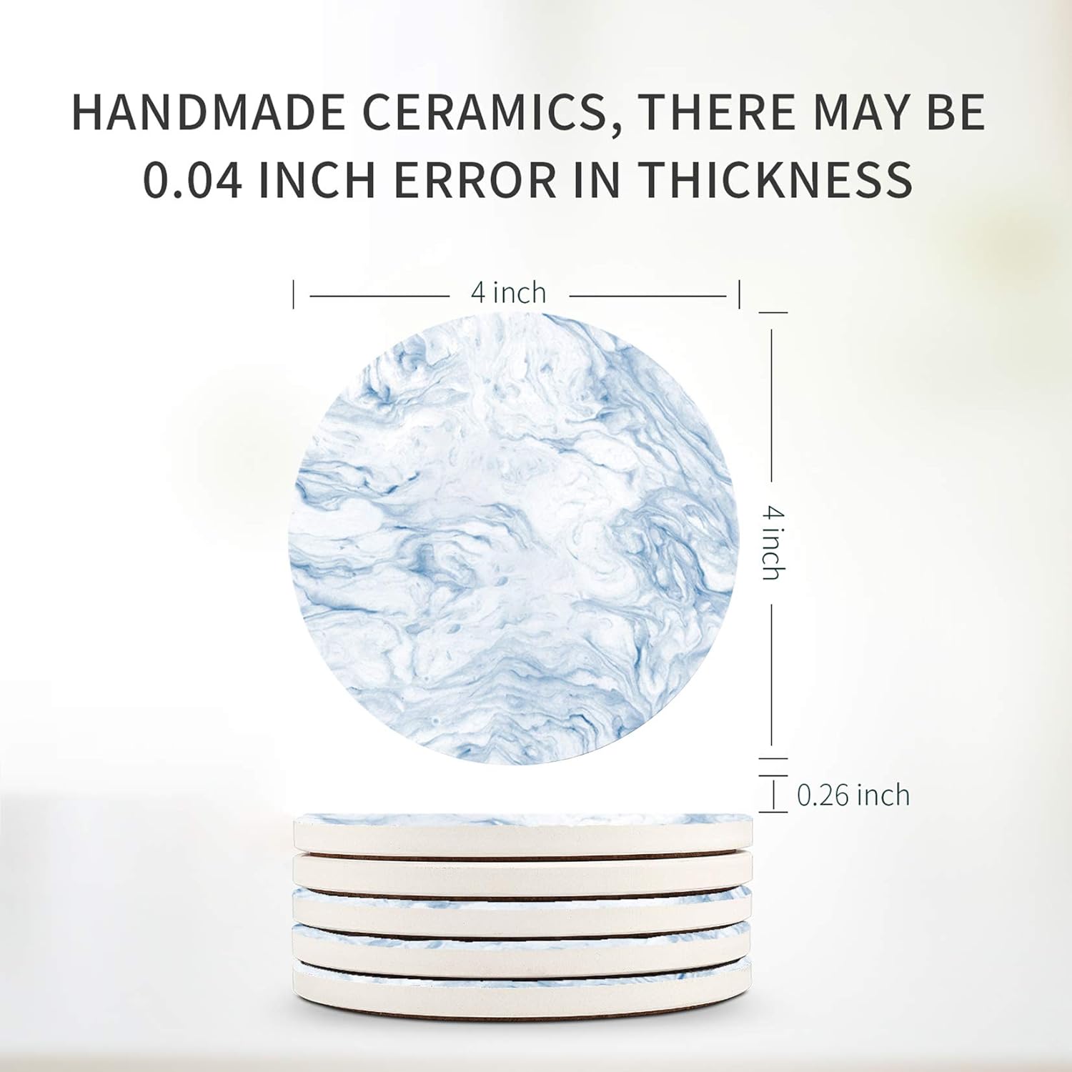 Exclusive Discount 60% Price Coasters for Drinks Absorbent with Holder Set of 8, Drink Coasters with Cork Base, Marble /Glass/ Wooden Table Protection, Home/Bar/Living Room Decor, Housewarming Gift