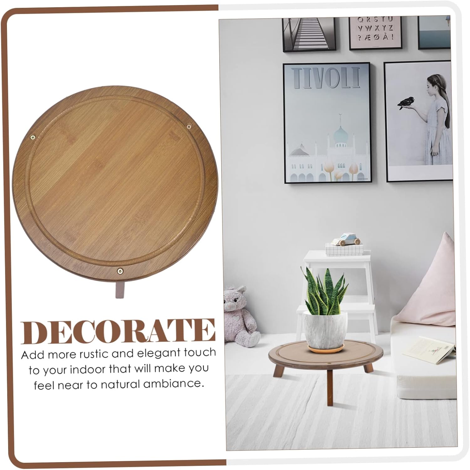 Hanging Plant Stand Bamboo Plant Pot Stand for Indoor Decorative for Home