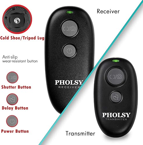 Miniatura 8 de PHOLSY Cámara de liberación inalámbrica compatible con Nikon Z5 Z8 Z9 Z7ii Z6 Z6ii D750 D780 D7500 D7500 D7200 D5600 D5500 P7700 P7800 P950 D90 D4