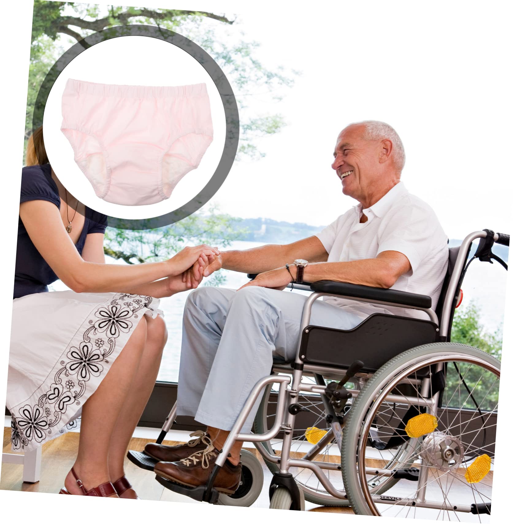 BEBEMOKO Large Small Men's Reusable Diaper for Adults Cotton Nursing Pants Comfortable Fit