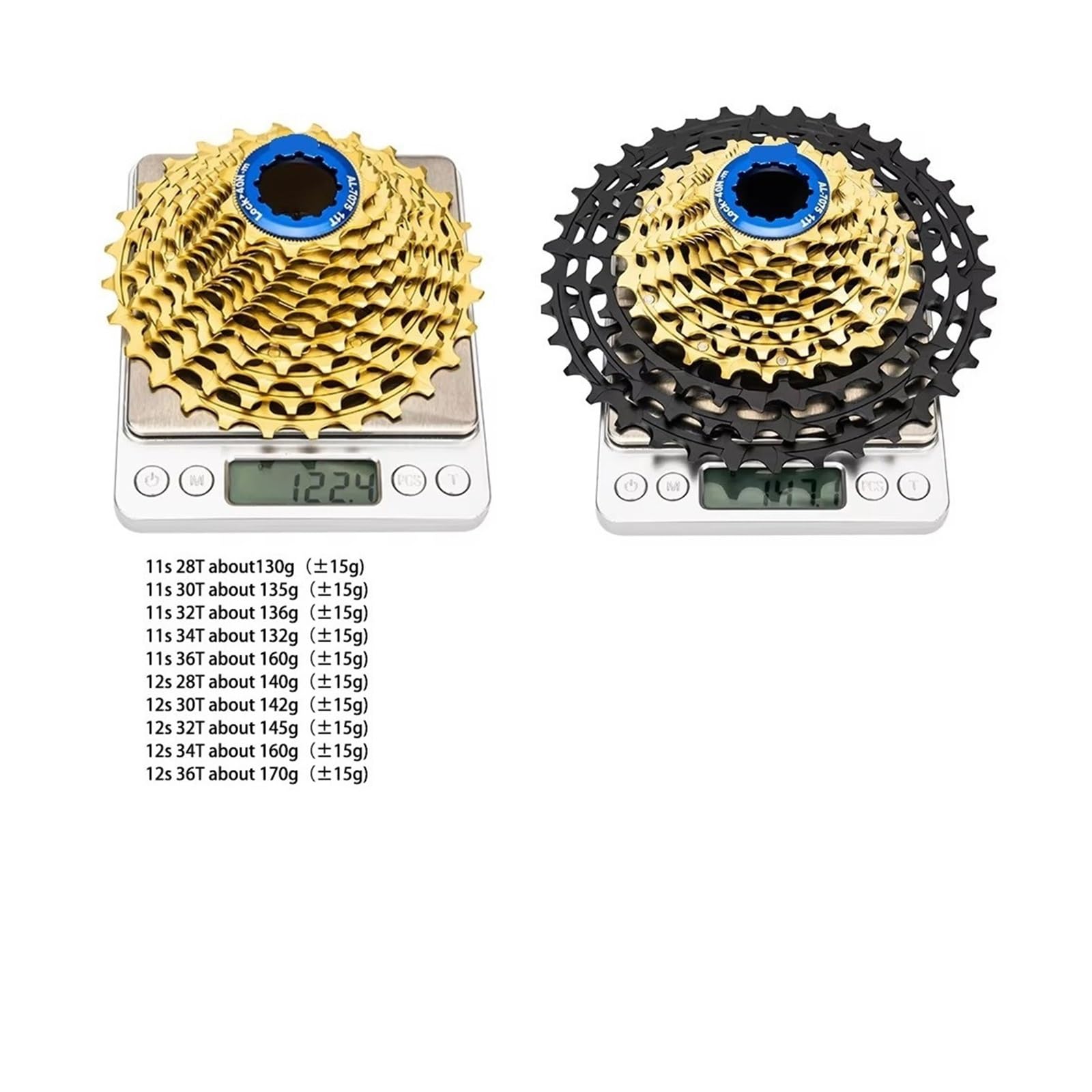 Cassette de vélo HG ultralégère à 11 12 vitesses, pignon 11-28T 11-36T | Option de finition dorée, pièces de rechange for cyclisme à plusieurs gammes de vitesses