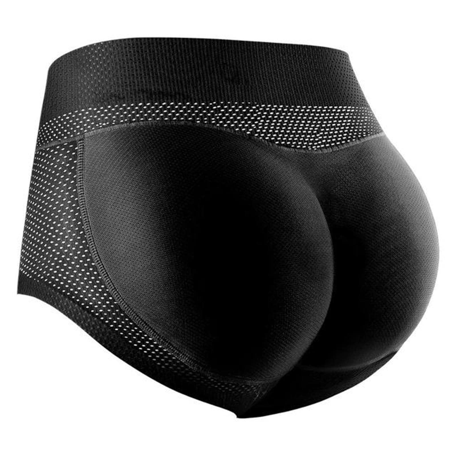 Guaina Modellante Donna Donne Imbottite Mutandine Push Up Bact Shaper Shaper Cuscinetti Invisibili di Controllo Invisibili Mutandine-885 Black Mid Waist,M
