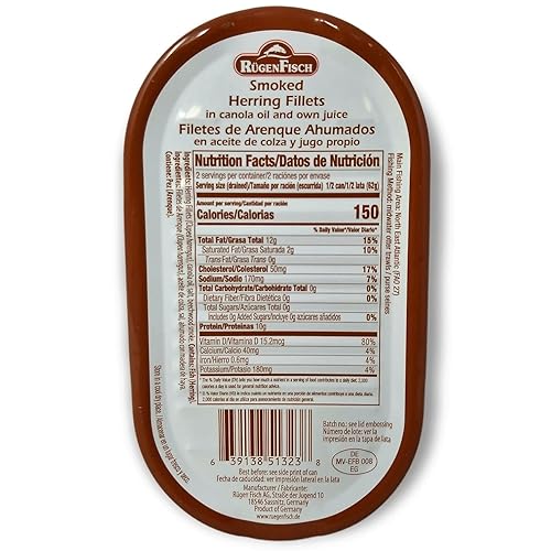 Miniatura 2 de Filetes de arenque ahumados Rugenfisch Filets de Hareng Fumes 6.7 oz (paquete de 6)