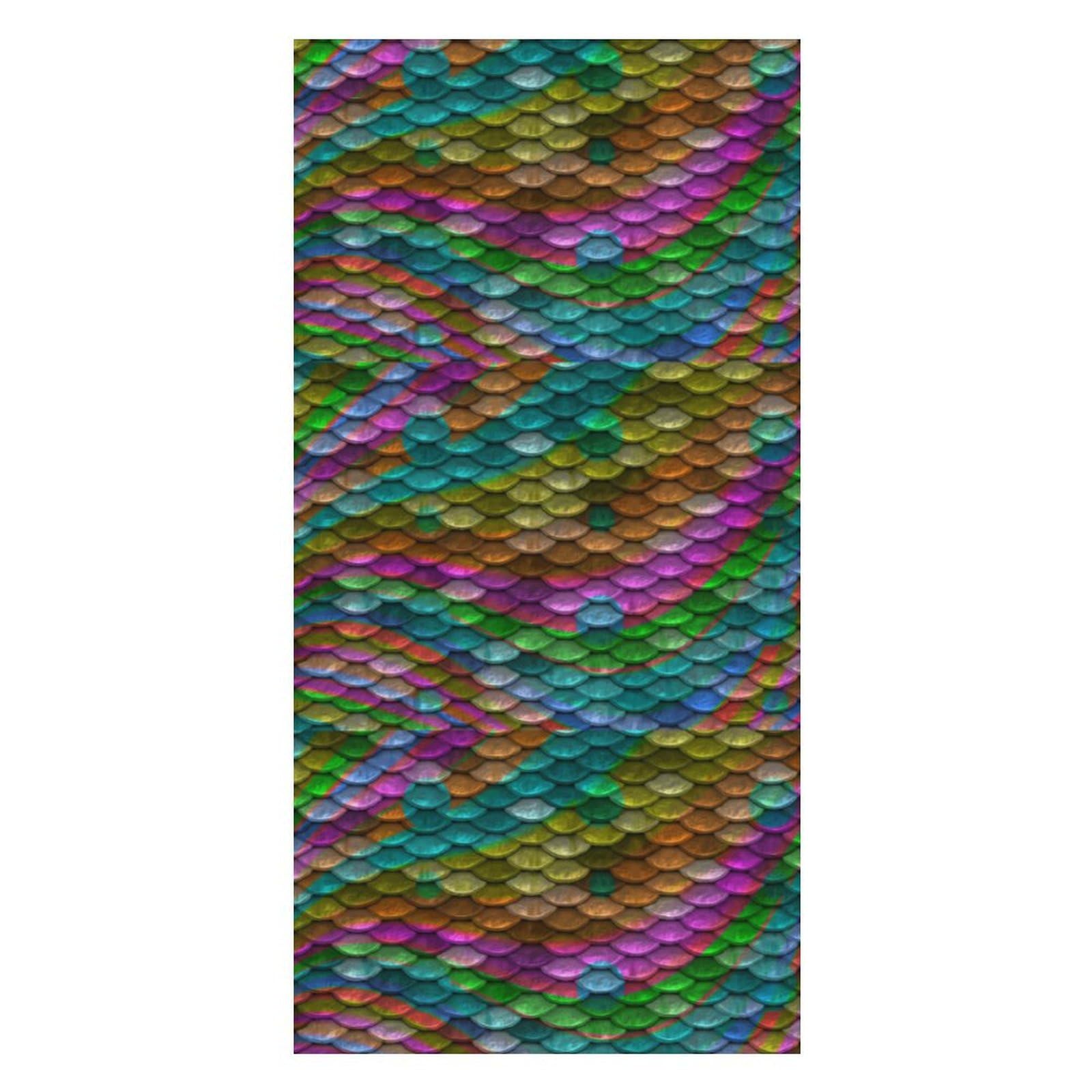 LWORZIIB Beach Towel, Rainbow Fish Scales Bath Towel, Pool Towel Great for Gym Swimming 80 X 160cm