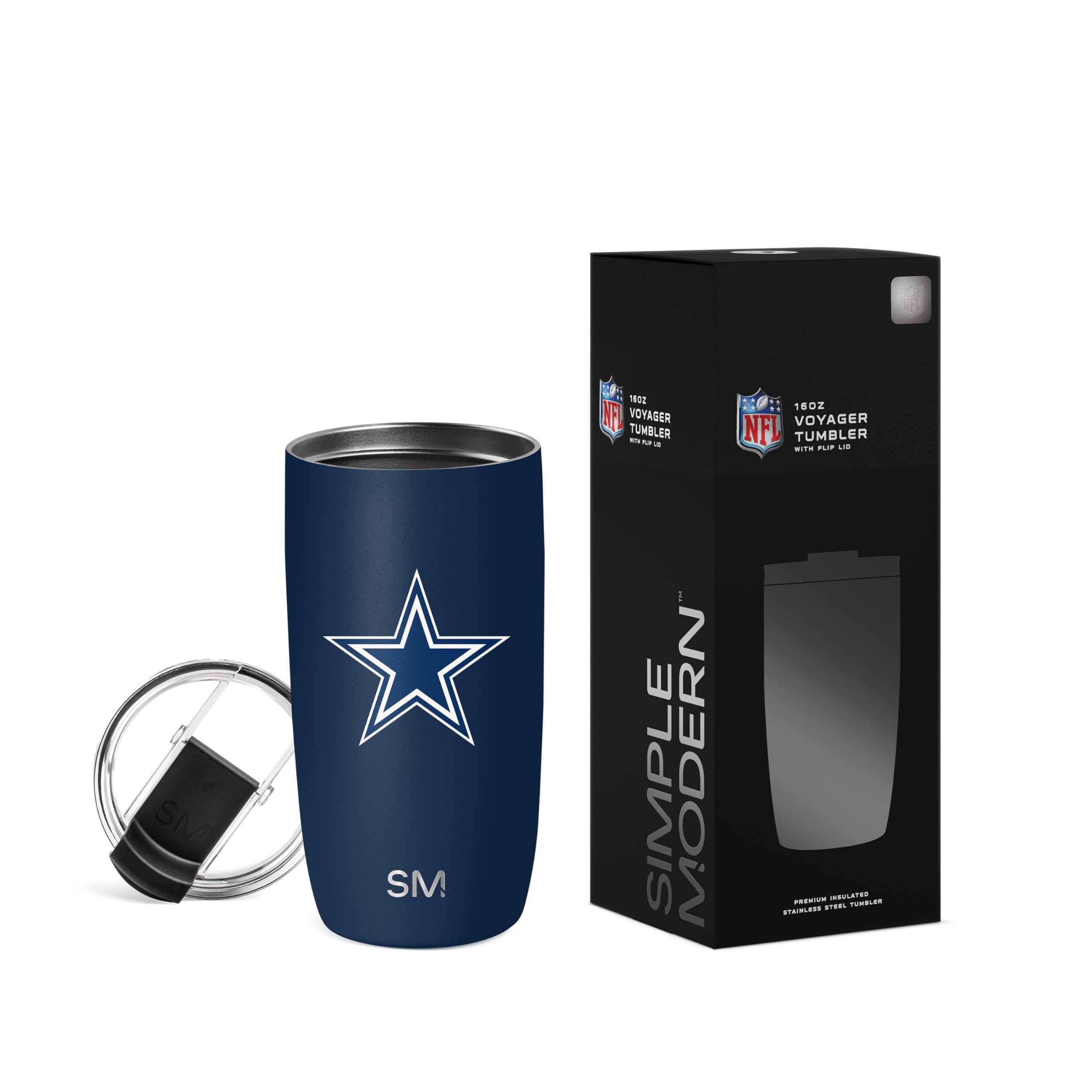 Simple Modern Dallas Cowboys Coffee Mug with Flip Lid | 16oz | NFL
