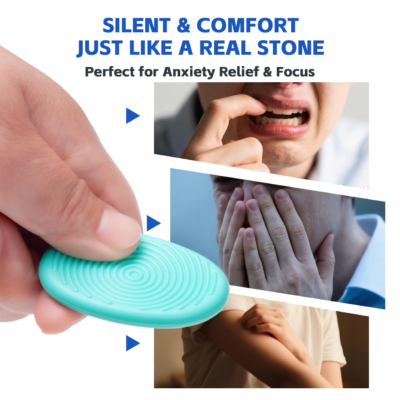 Fidget Toys, Sensory Stones - 6 stuks anti-stress speelgoed