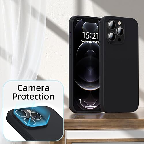 Miniatura 4 de Funda para iPhone 12 Pro, silicona líquida de alta calidad, funda protectora de cuerpo completo a prueba de caídas, forro de microfibra suave