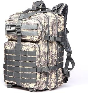 50L Sturdy Nylon Waterproof Fishing Hunting Backpack Outdoor Military Rucksacks Tactical Sports Camping Hiking (ACU)