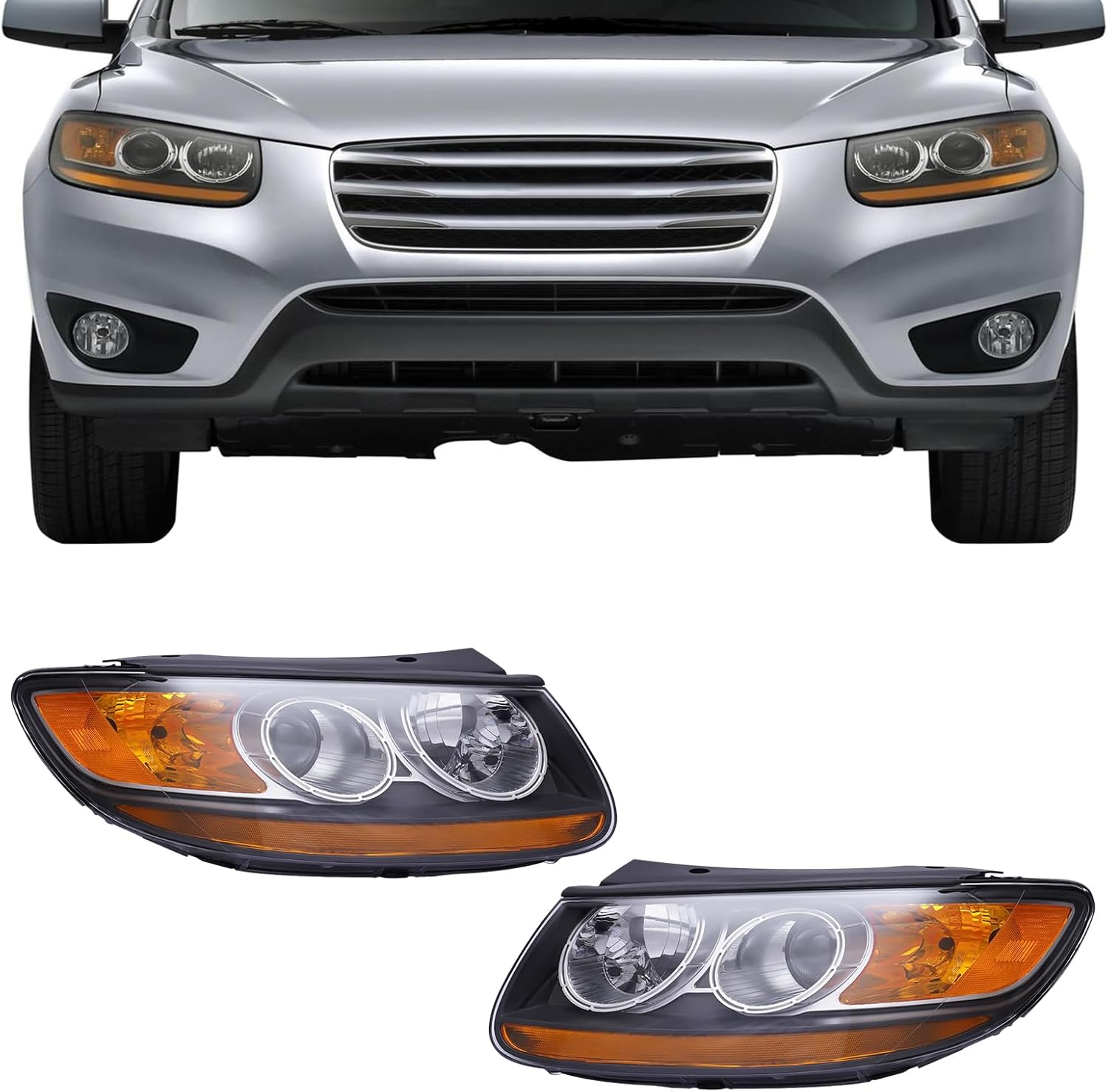 Amazon.com: PIAOYUE- For 2007 2008 2009 2010 2011 2012 Hyundai Santa Fe ...