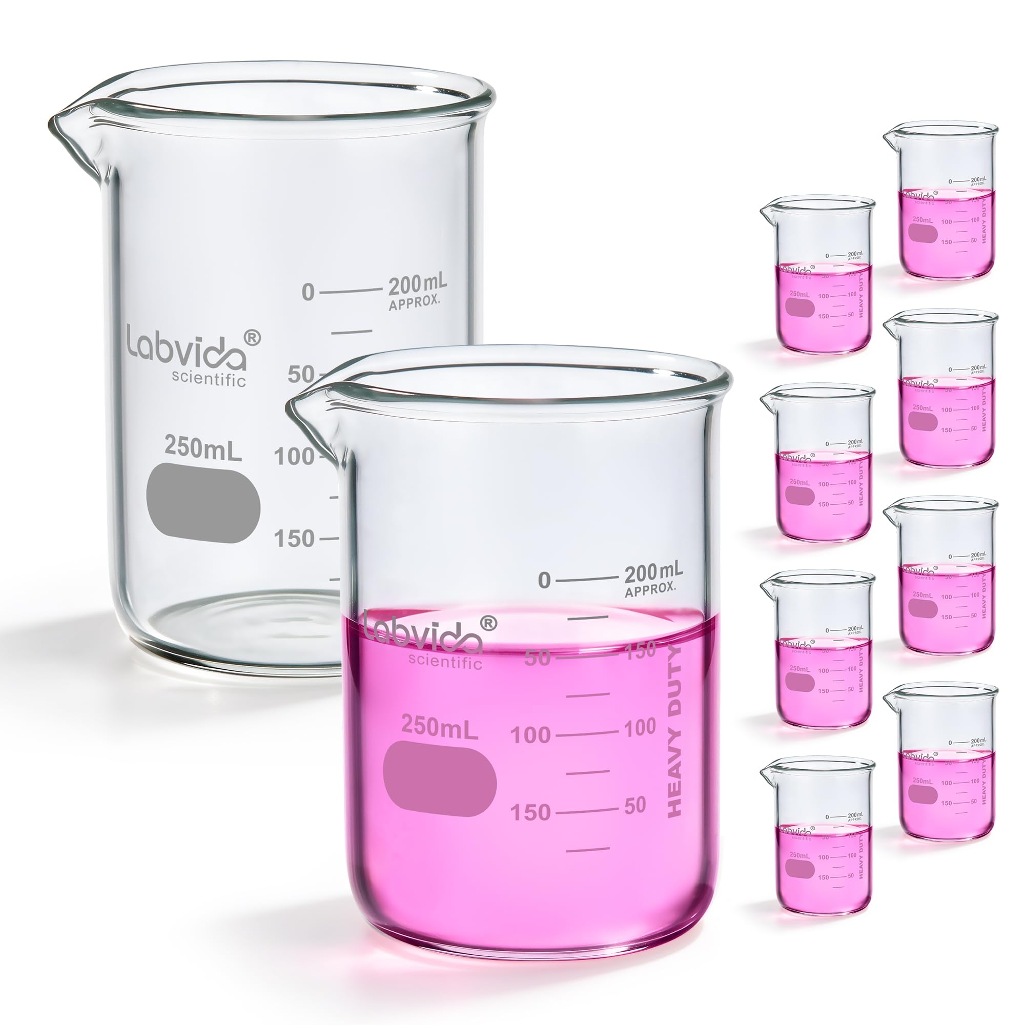 6pcs 400ml 3.3 Borosilicate Glass Thick Beakers, LVA029 — Amazon image 12