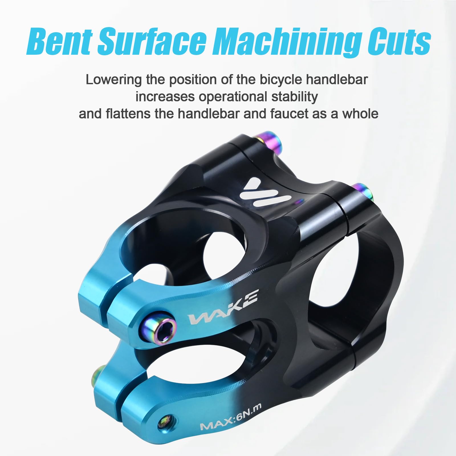ROADNADO Attacco manubrio bicicletta 31,8 mm, manubrio 35 mm, manubrio corto MTB in lega di alluminio CNC, leggero 0 gradi, per MTB, BMX, mountain bike, bici da corsa